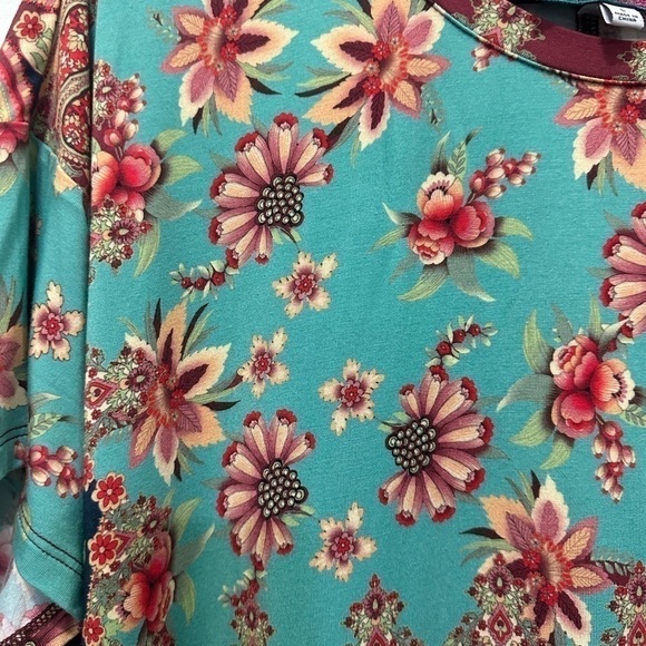 Johnny Was Thena Box Pleat Swing Tee Multi Color Size L - Picture 13 of 13